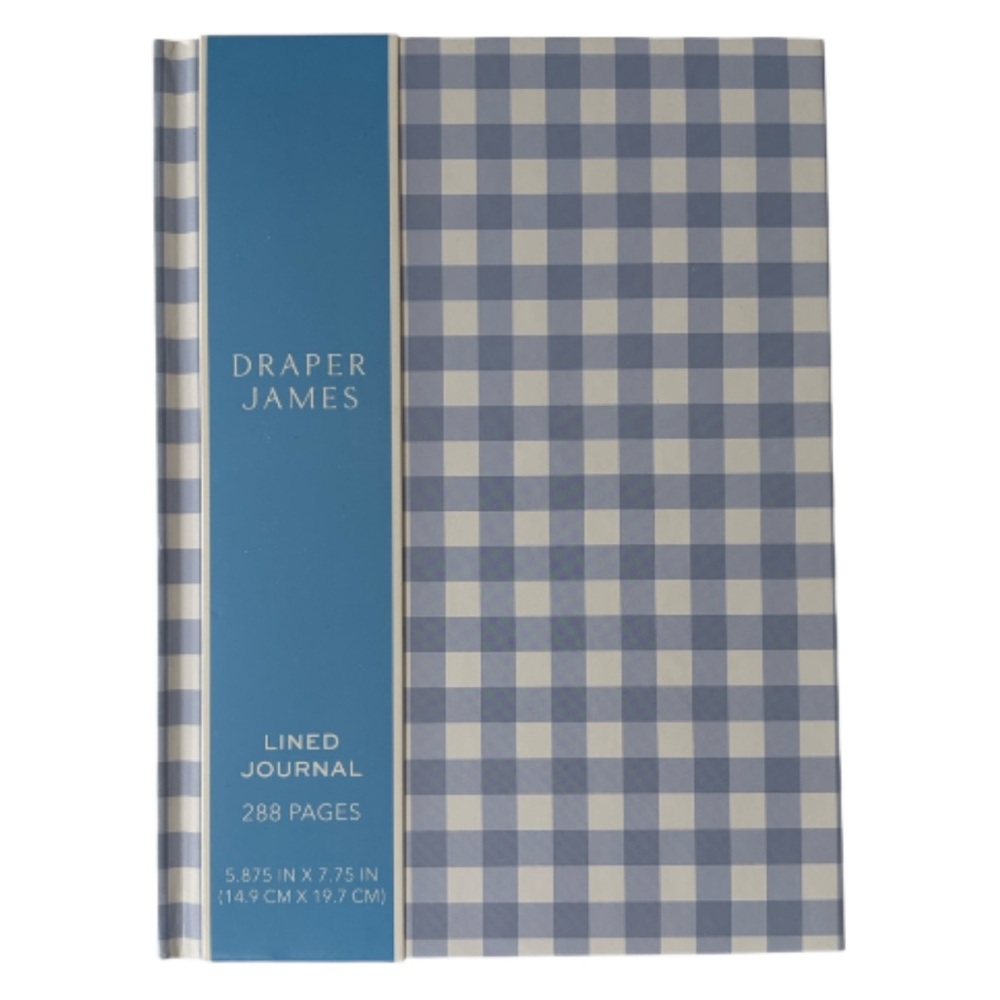 Draper James Blue Gingham Hardcover 288 Page Lined Journal